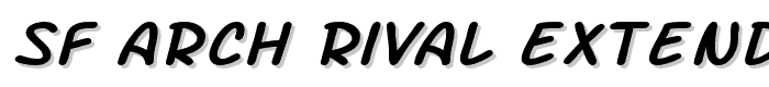 SF Arch Rival Extended Italic font
